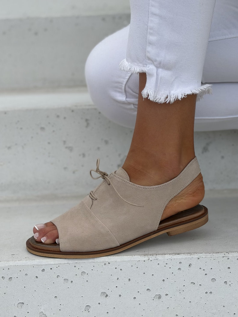Stylowe sandałki KAZADII ZOEY BEIGE skóra naturalna - obrazek 8