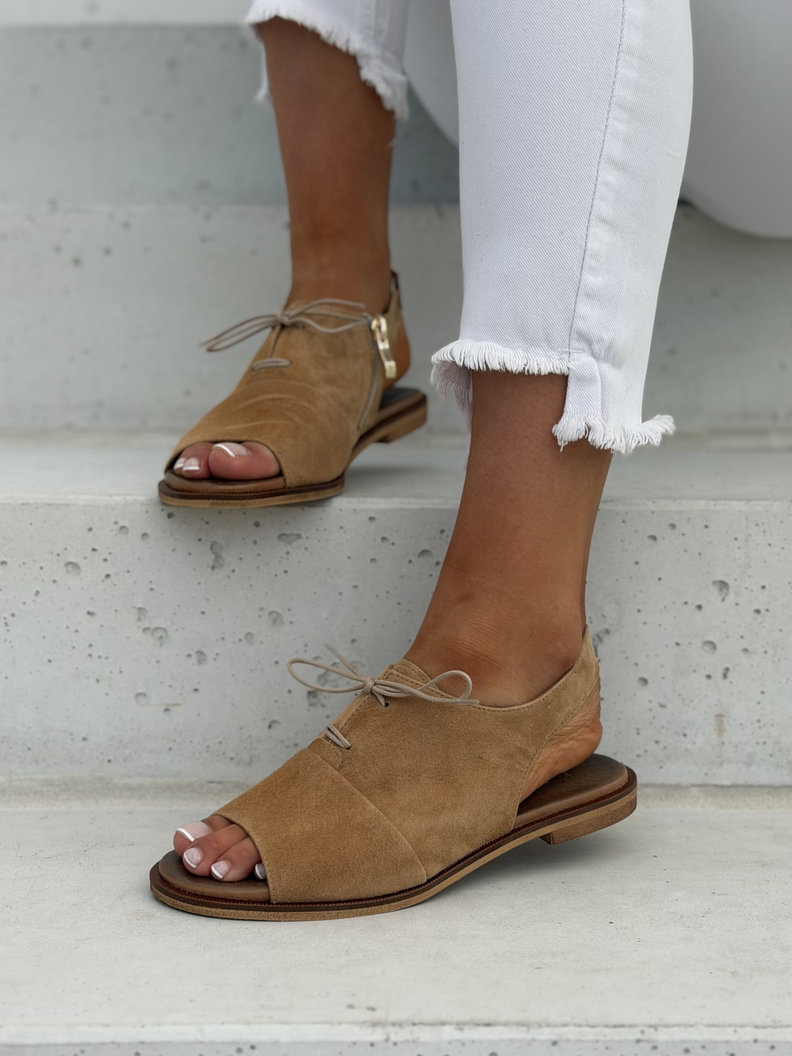 Stylowe sandałki KAZADII ZOEY CAMEL skóra naturalna - obrazek 7