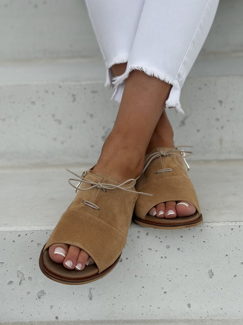 Stylowe sandałki KAZADII ZOEY CAMEL skóra naturalna - obrazek 8