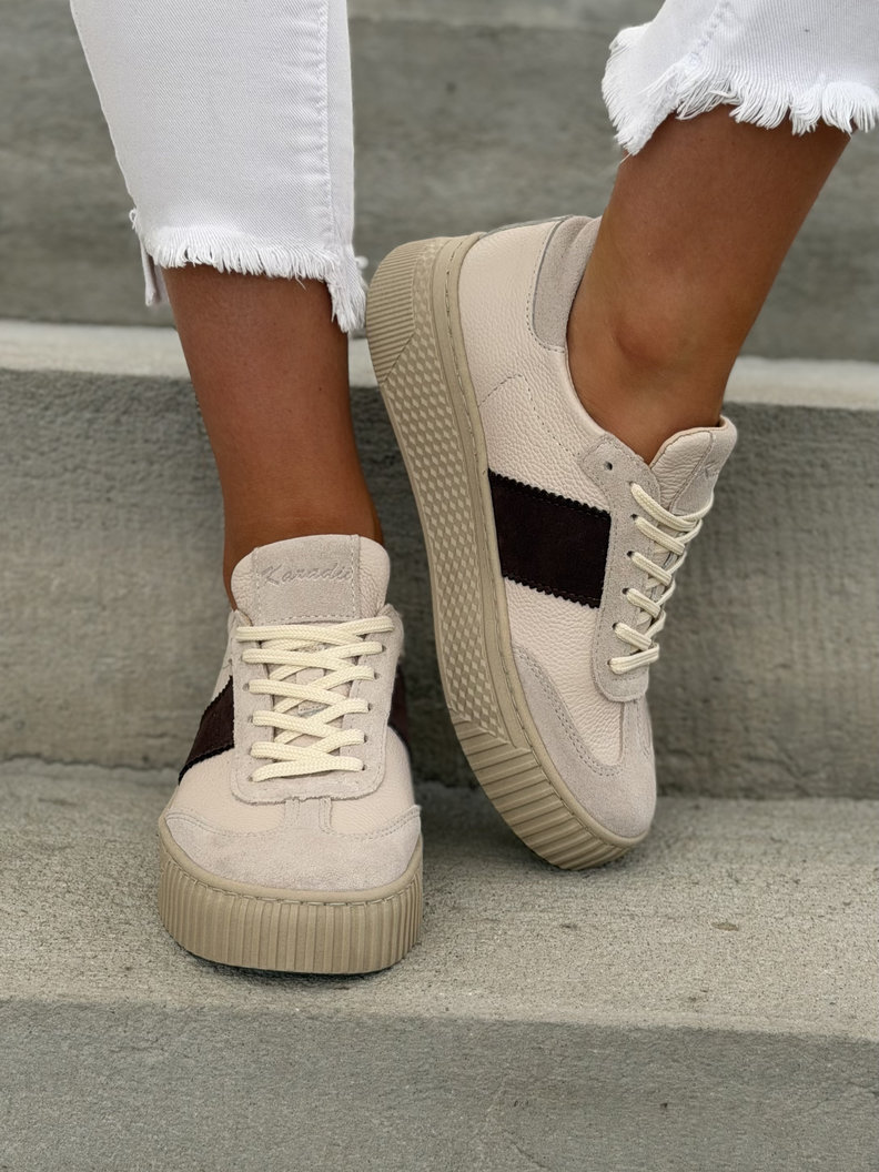 Trampki KAZADII BAROZZI BEIGE CHOCO GRAIN skóra naturalna - obrazek 6