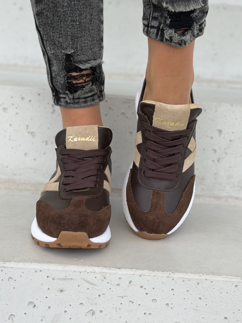 Lekkie sneakersy damskie KAZADII AMANI choco polska produkcja - obrazek 11