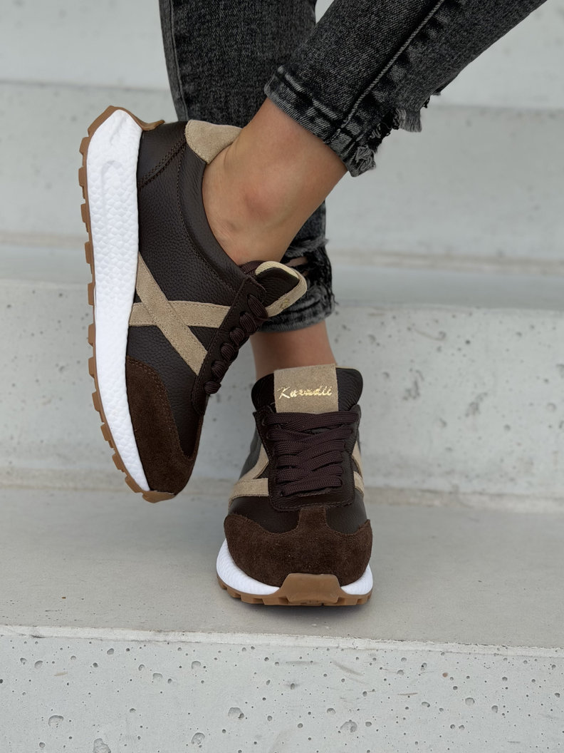 Lekkie sneakersy damskie KAZADII AMANI choco polska produkcja - obrazek 5