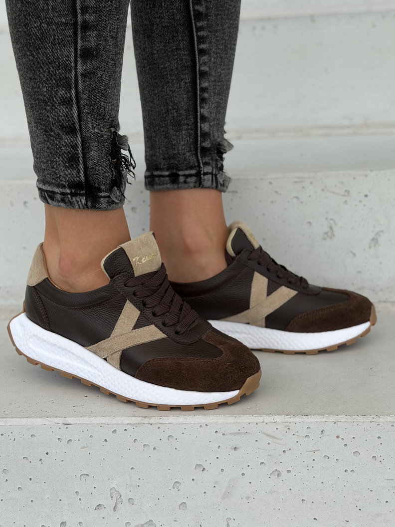 Lekkie sneakersy damskie KAZADII AMANI choco polska produkcja - obrazek 7