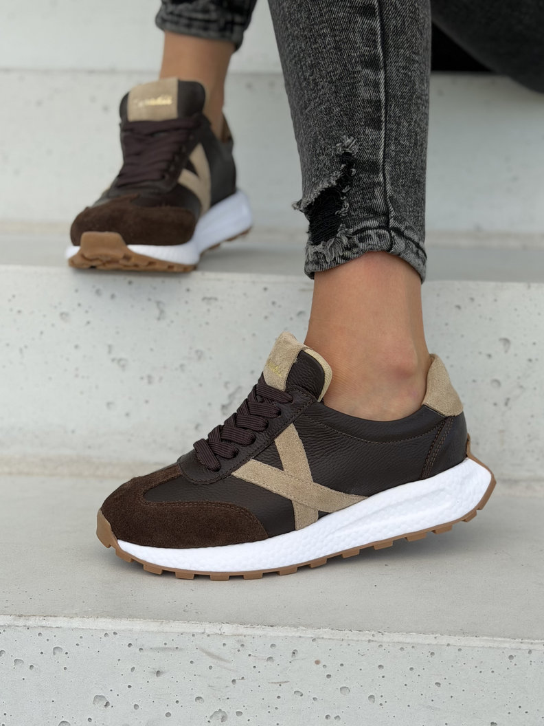 Lekkie sneakersy damskie KAZADII AMANI choco polska produkcja - obrazek 4