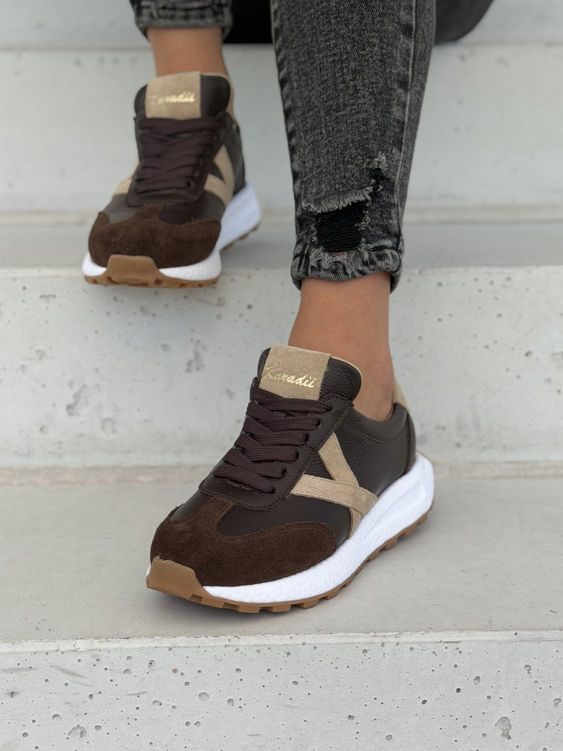 Lekkie sneakersy damskie KAZADII AMANI choco polska produkcja - obrazek 10