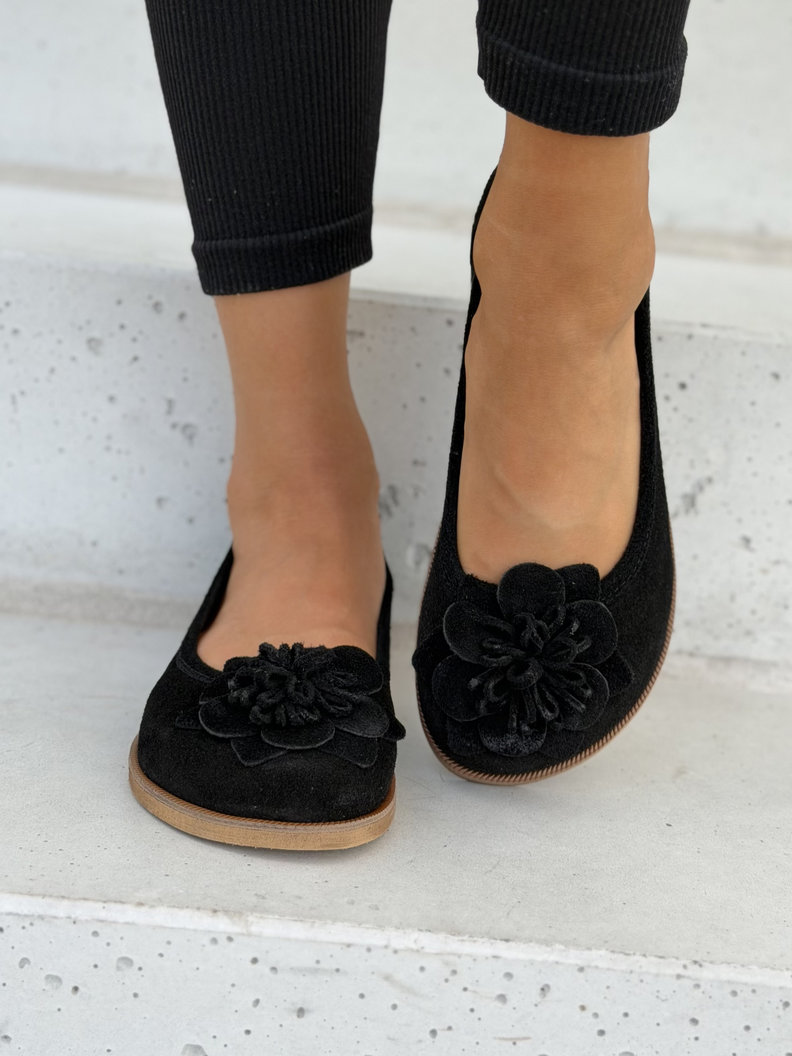 Skórzane baleriny barefoot AMELIA BLACK KAZADII polska produkcja - obrazek 3