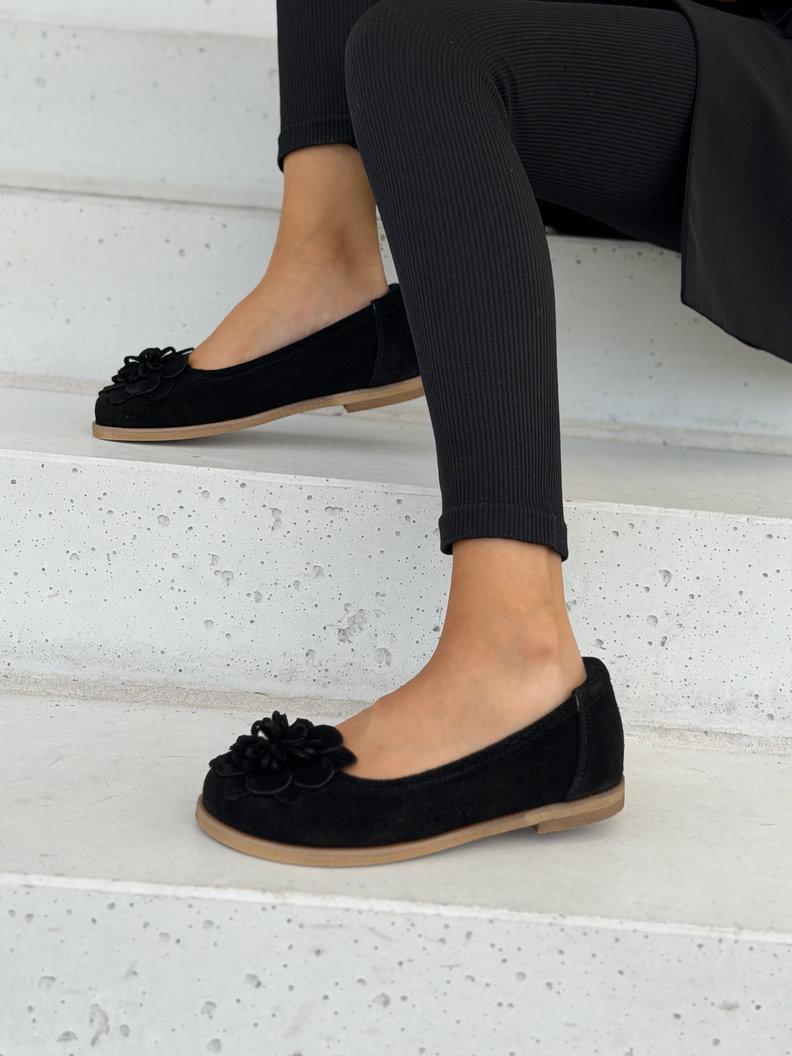 Skórzane baleriny barefoot AMELIA BLACK KAZADII polska produkcja - obrazek 4