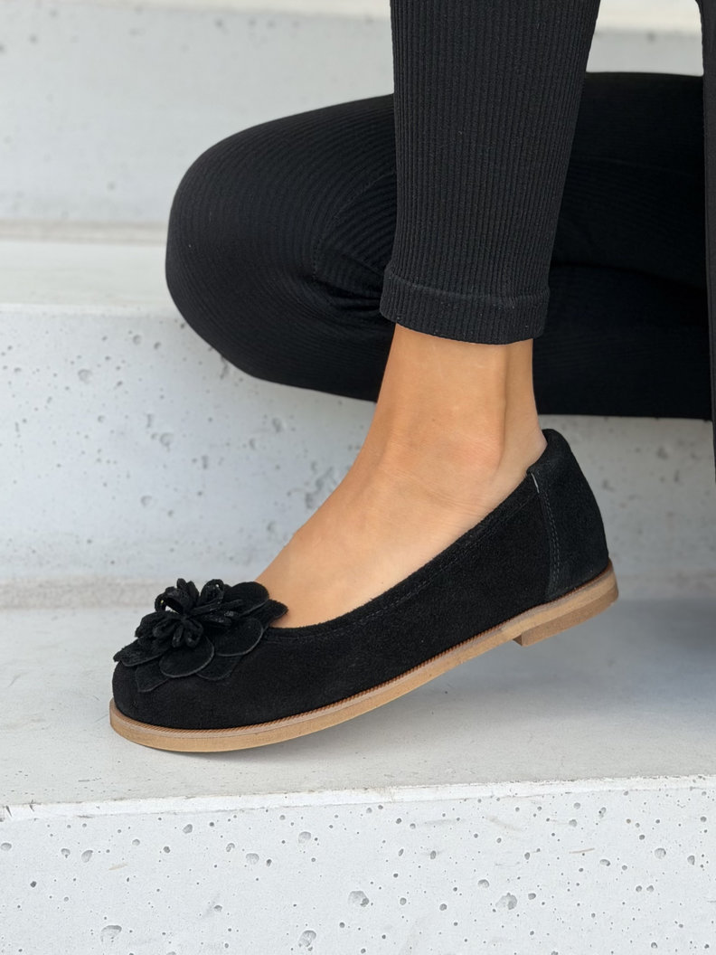 Skórzane baleriny barefoot AMELIA BLACK KAZADII polska produkcja - obrazek 5