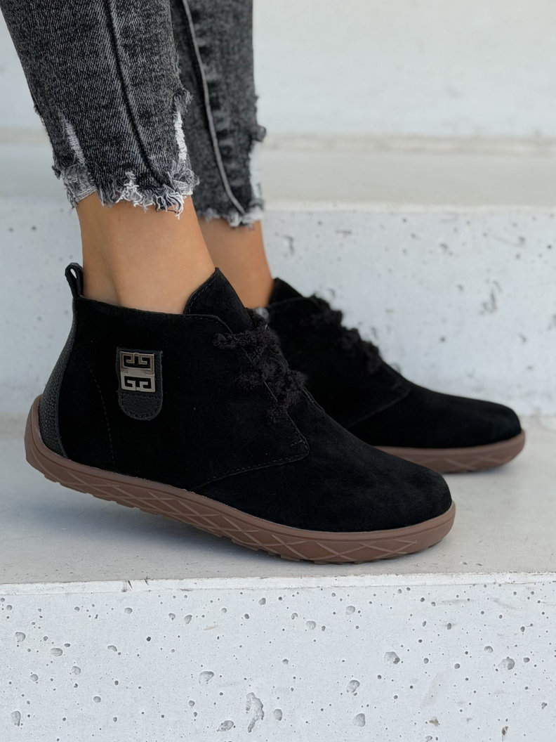Skórzane botki barefoot MALIA BLACK - obrazek 6