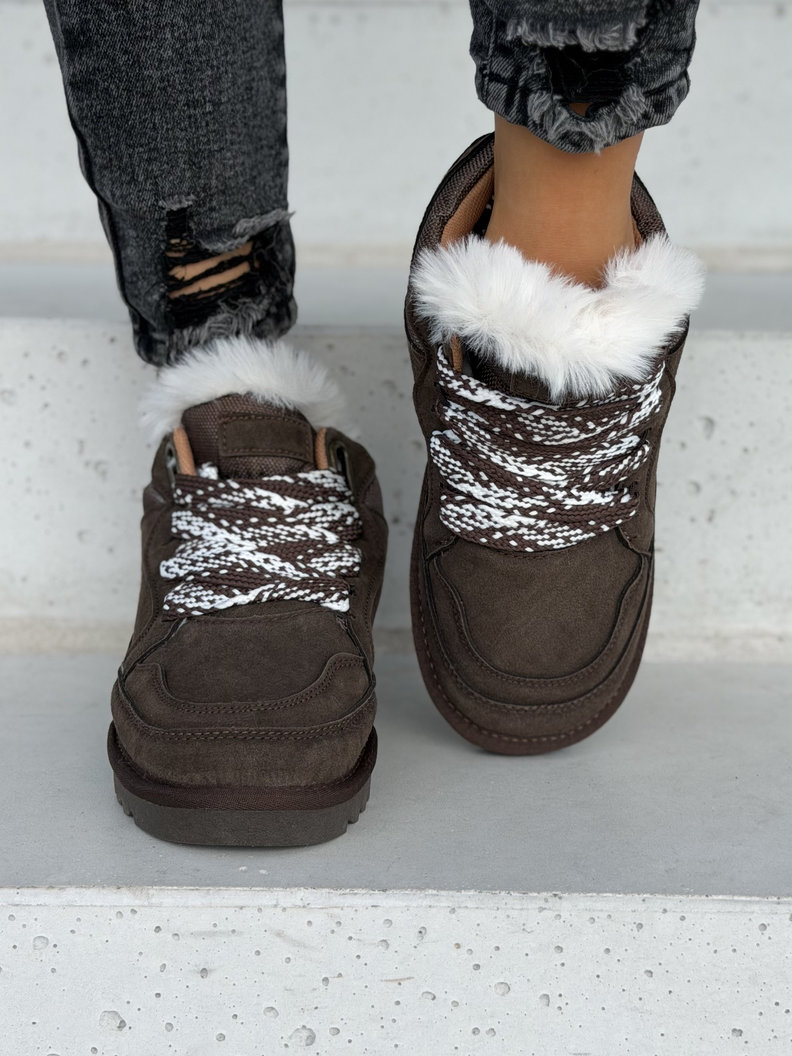 Skórzane buty typu śniegowce SNUG CHOCO - obrazek 7