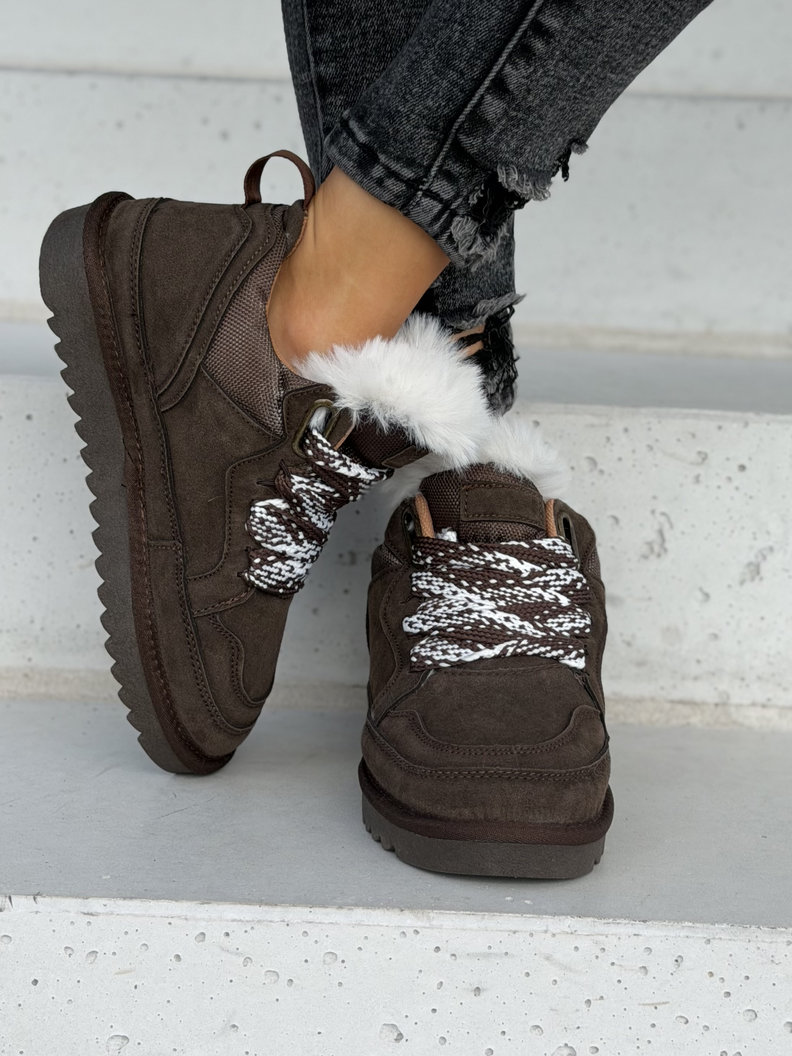 Skórzane buty typu śniegowce SNUG CHOCO - obrazek 3
