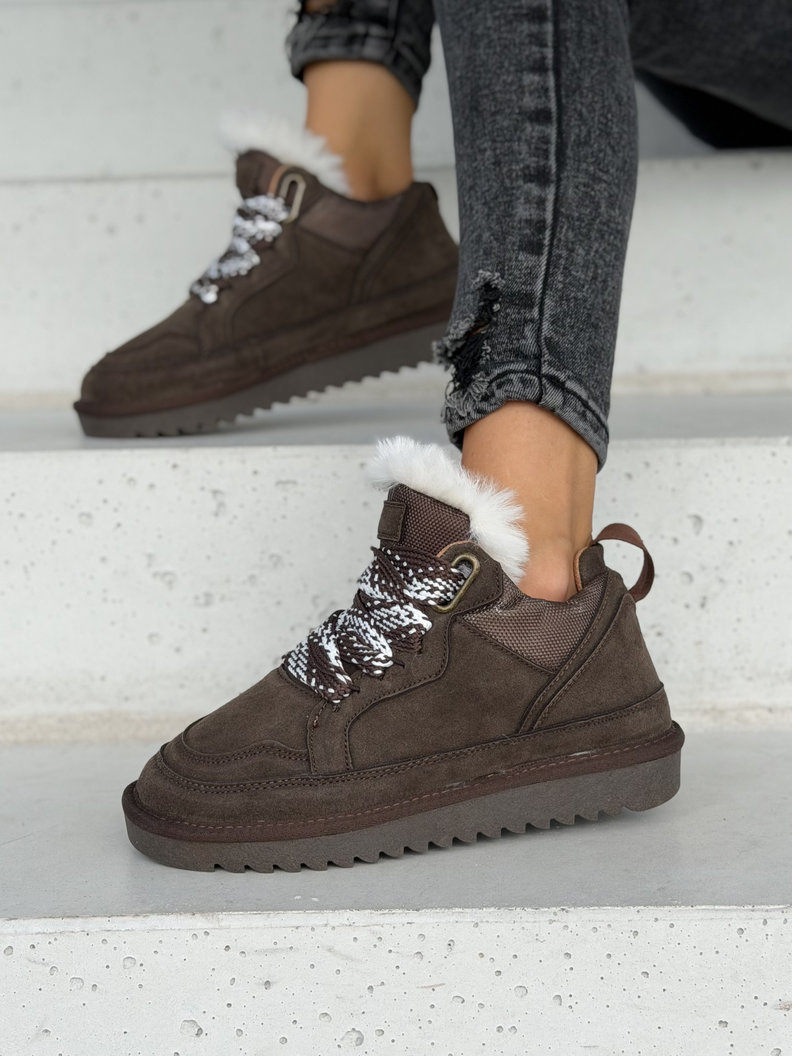 Skórzane buty typu śniegowce SNUG CHOCO - obrazek 5
