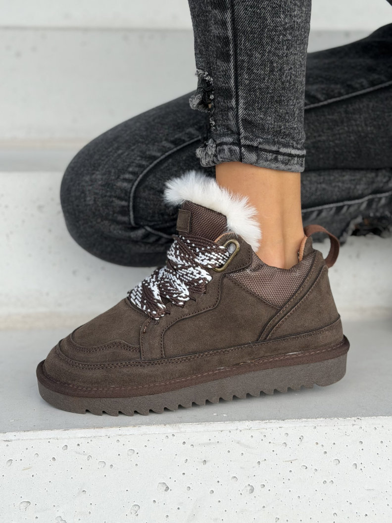 Skórzane buty typu śniegowce SNUG CHOCO - obrazek 6
