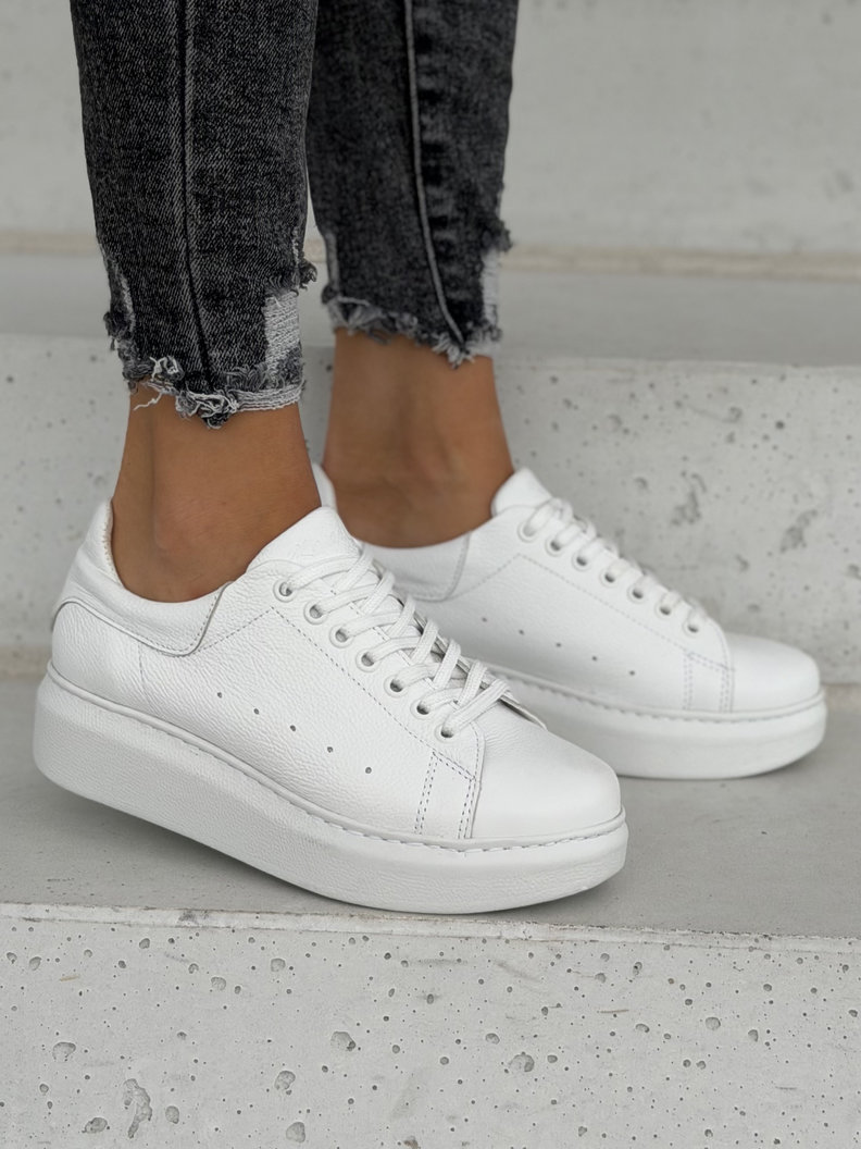 Skórzane trampki KAZADII ALVENA WHITE polska produkcja - obrazek 5
