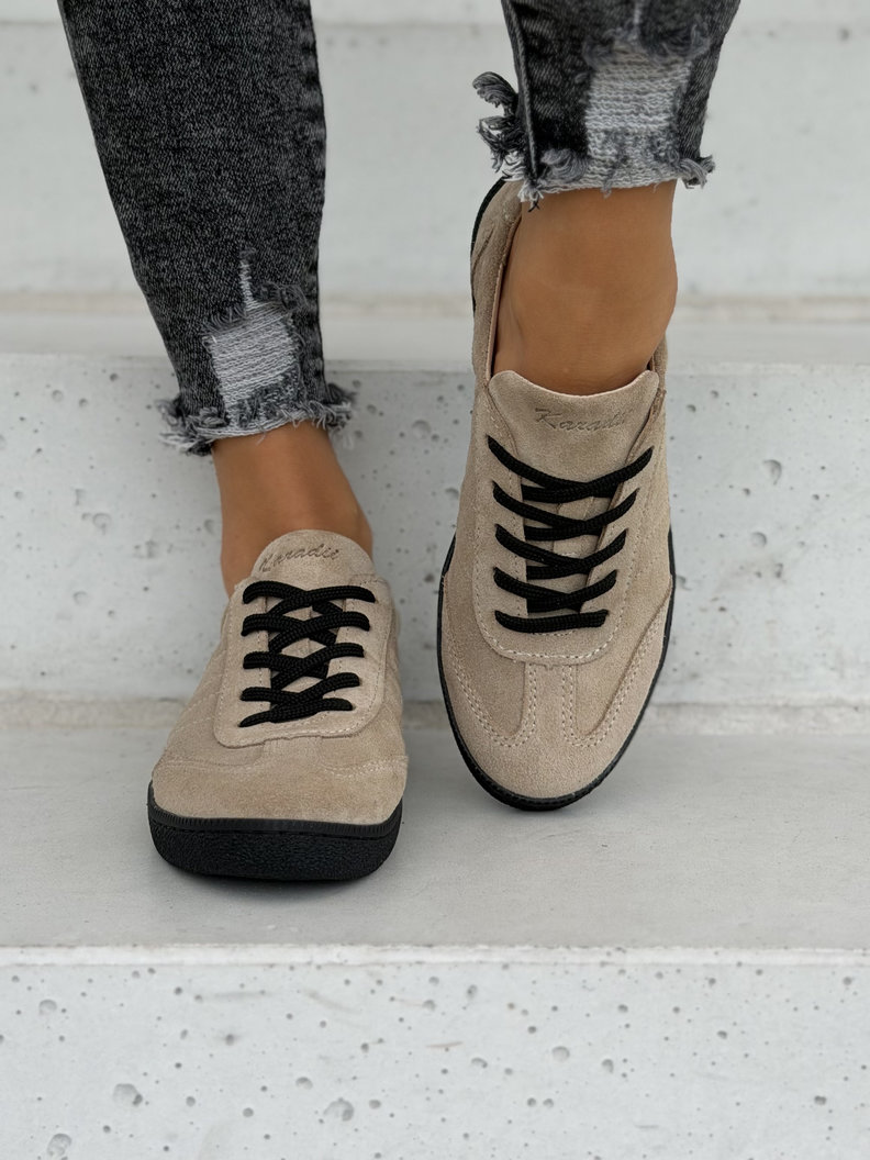 Skórzane trampki KAZADII NEXA BEIGE polska produkcja - obrazek 6