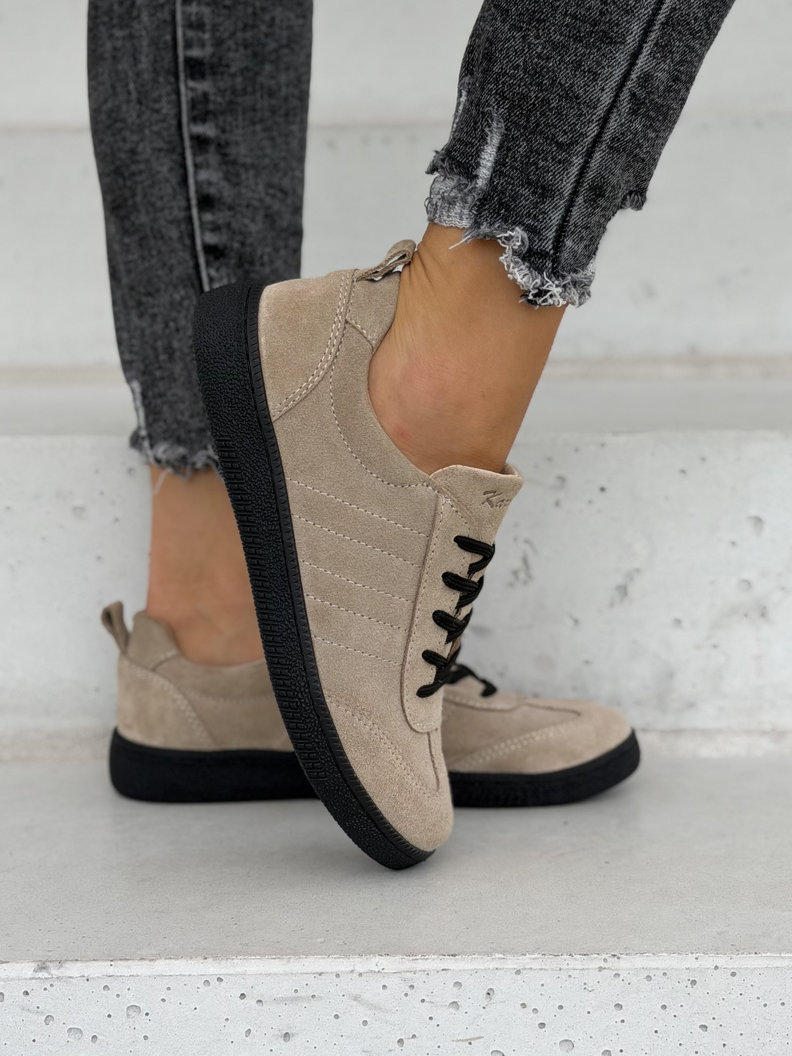 Skórzane trampki KAZADII NEXA BEIGE polska produkcja - obrazek 8