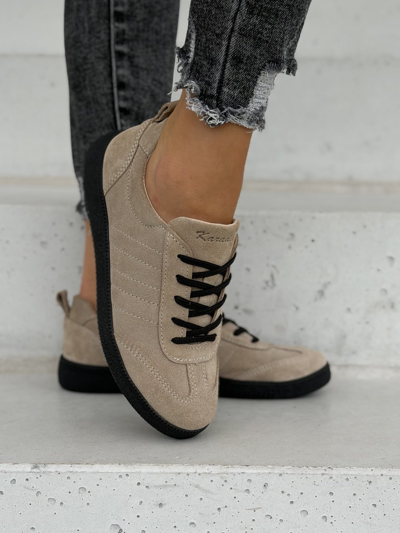 Skórzane trampki KAZADII NEXA BEIGE polska produkcja - obrazek 3