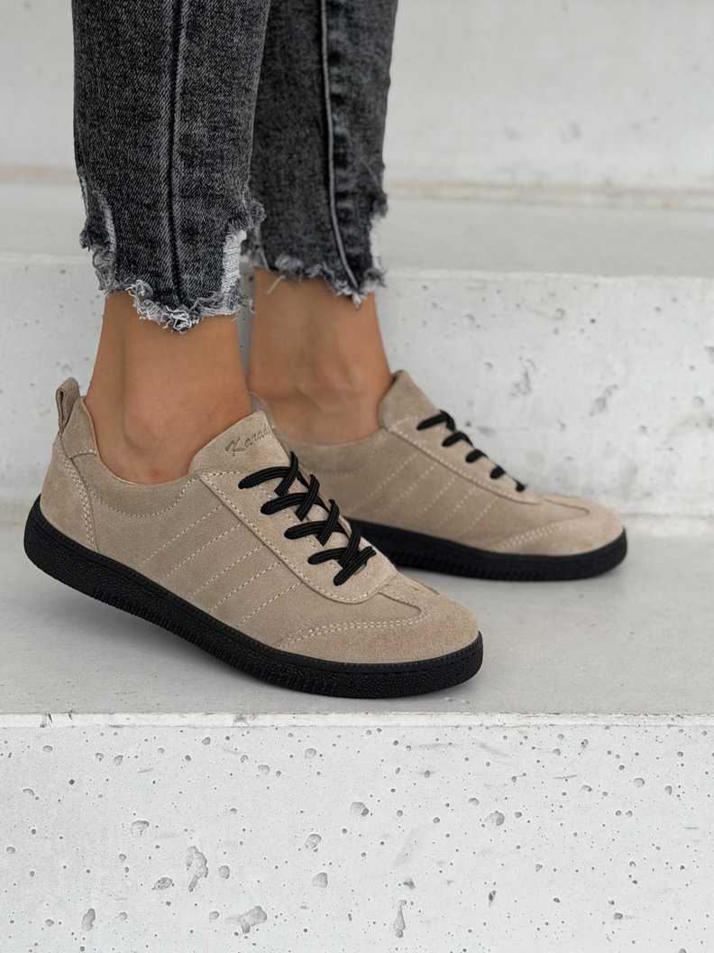 Skórzane trampki KAZADII NEXA BEIGE polska produkcja - obrazek 9