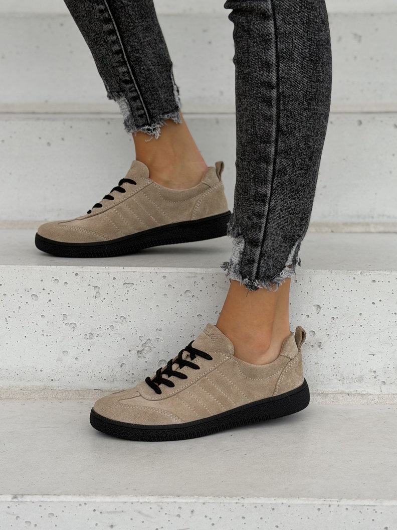 Skórzane trampki KAZADII NEXA BEIGE polska produkcja - obrazek 10