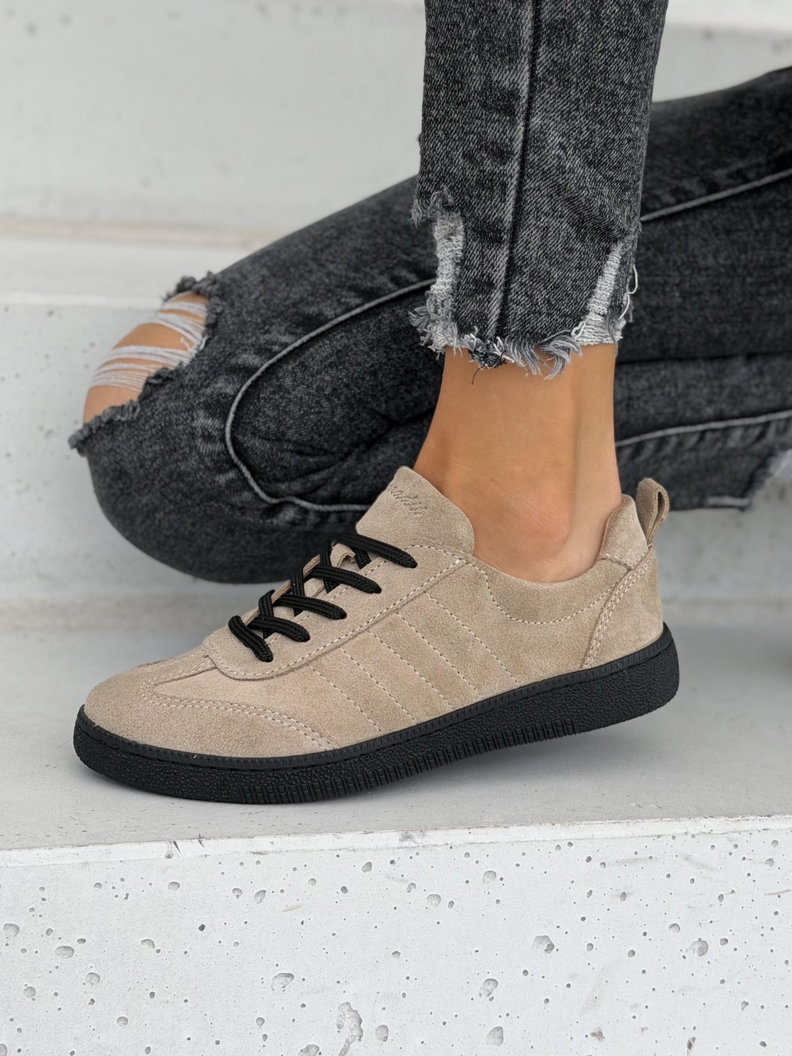 Skórzane trampki KAZADII NEXA BEIGE polska produkcja