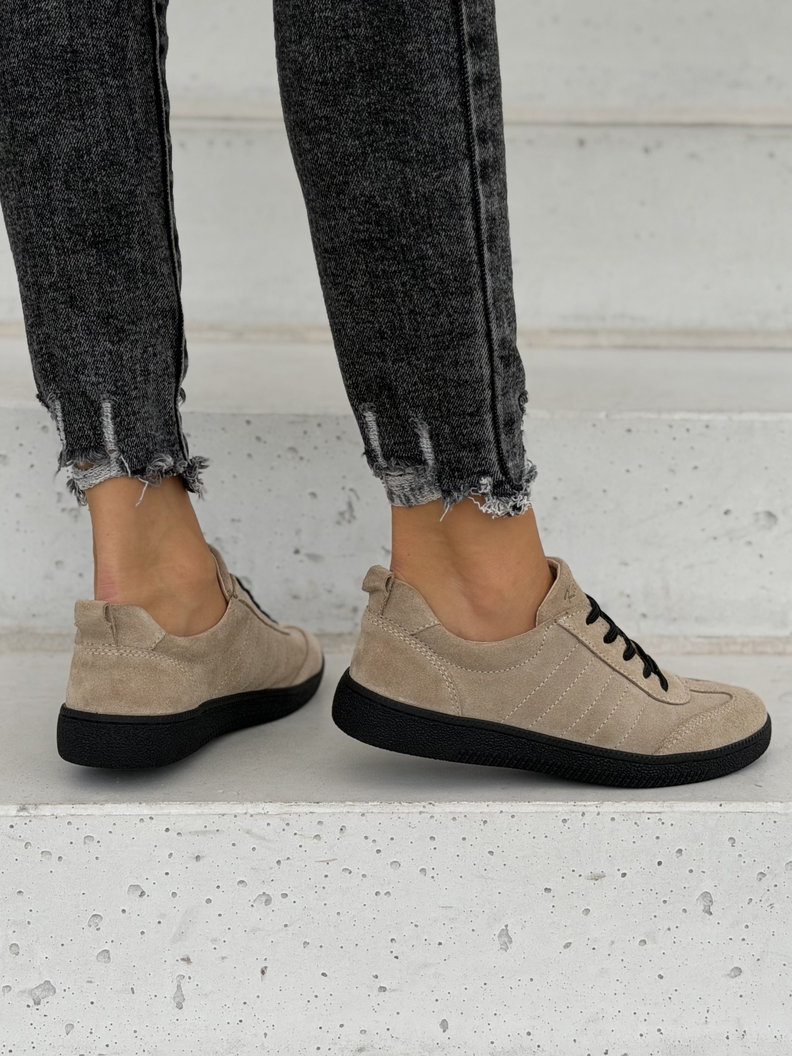 Skórzane trampki KAZADII NEXA BEIGE polska produkcja - obrazek 5