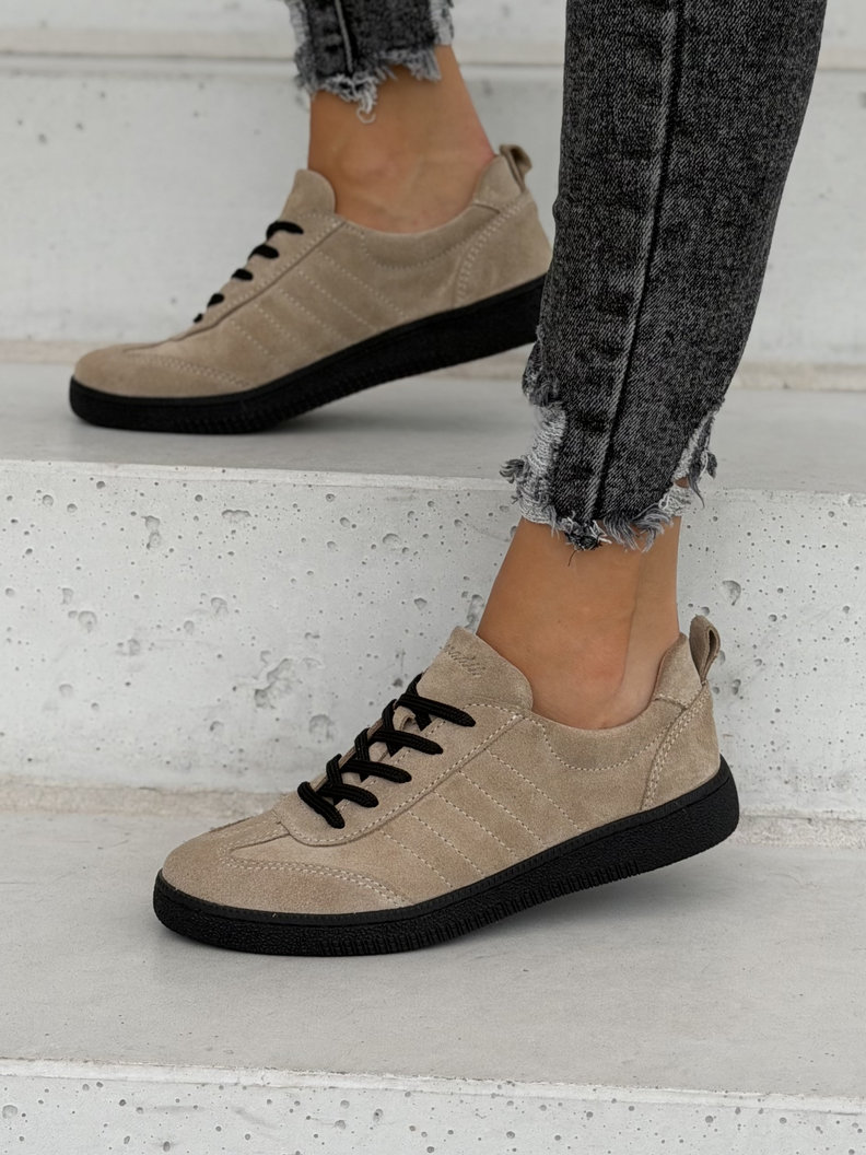 Skórzane trampki KAZADII NEXA BEIGE polska produkcja - obrazek 4