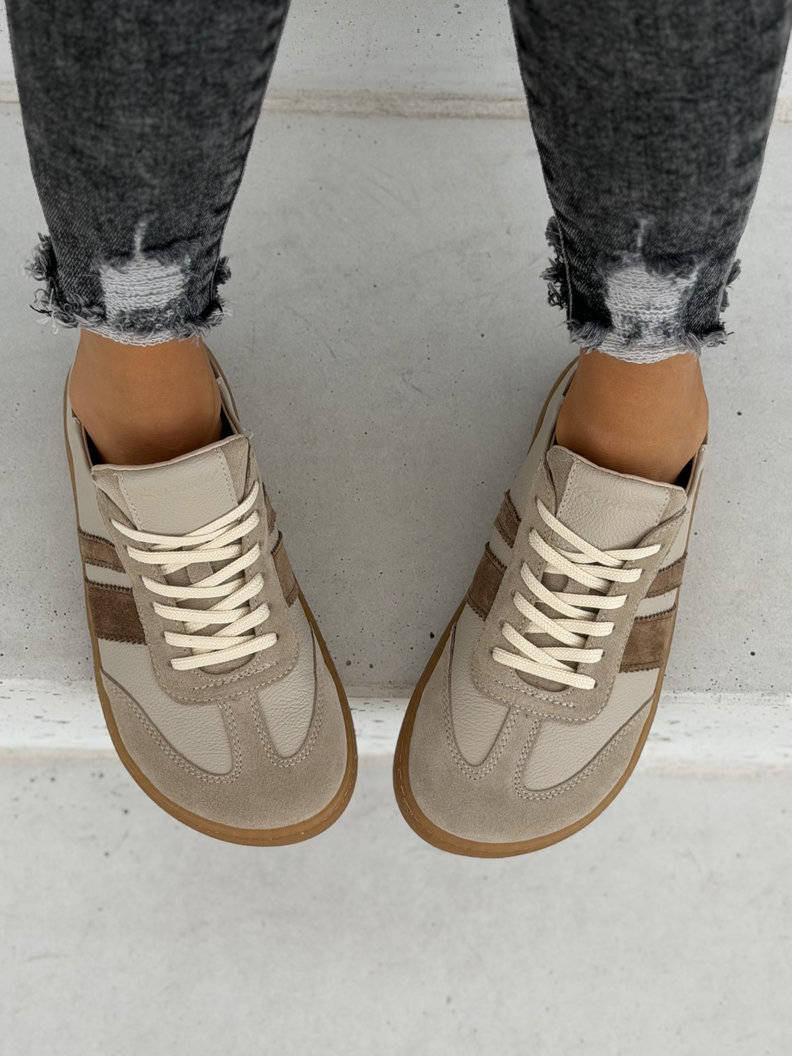 Skórzane trampki barefoot KAZADII MELVI BEIGE polska produkcja - obrazek 7