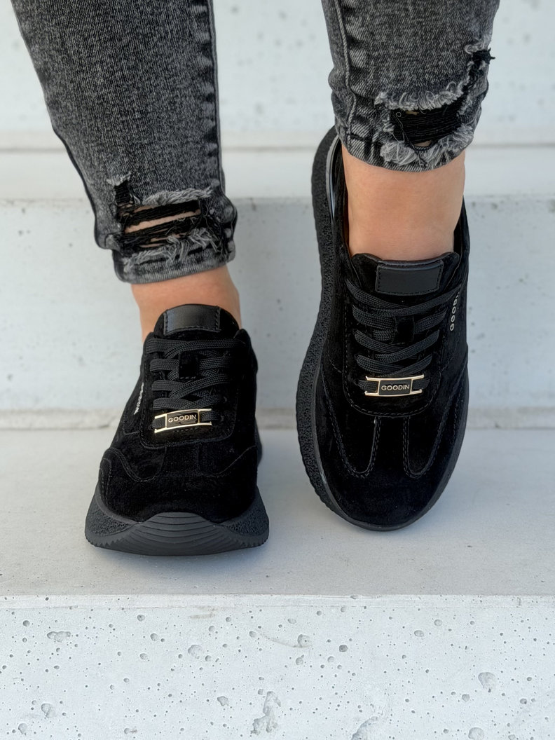Sportowe buty damskie YASMIN REEBO black skóra naturalna - obrazek 3