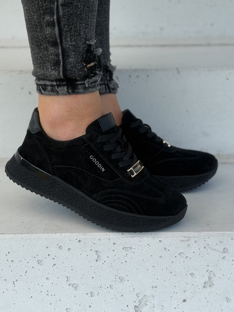 Sportowe buty damskie YASMIN REEBO black skóra naturalna - obrazek 6