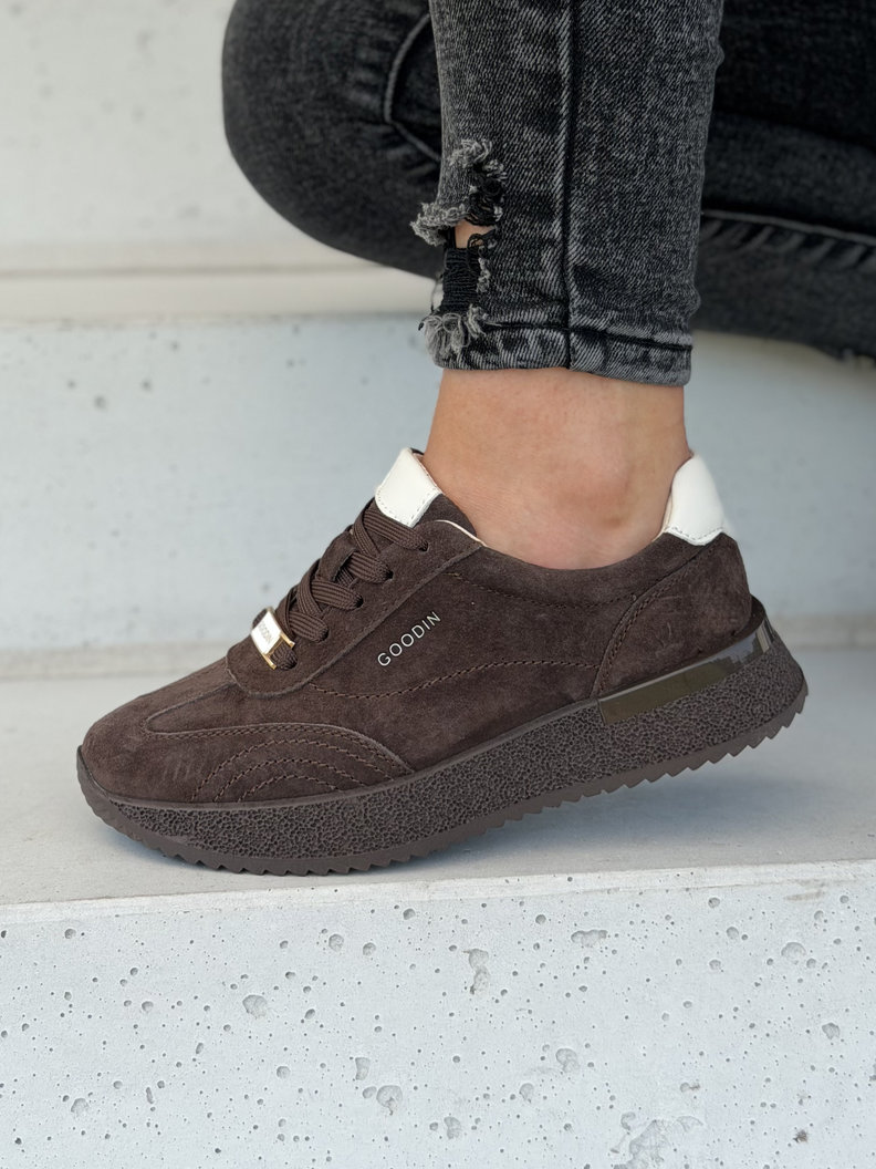 Sportowe buty damskie YASMIN REEBO choco skóra naturalna