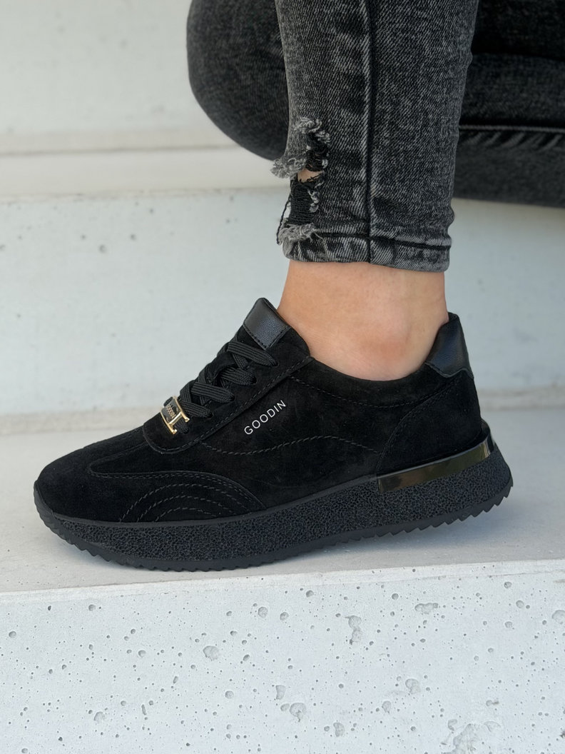 Sportowe buty damskie YASMIN REEBO black skóra naturalna