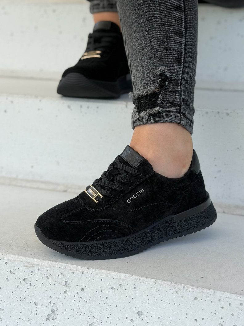 Sportowe buty damskie YASMIN REEBO black skóra naturalna - obrazek 7