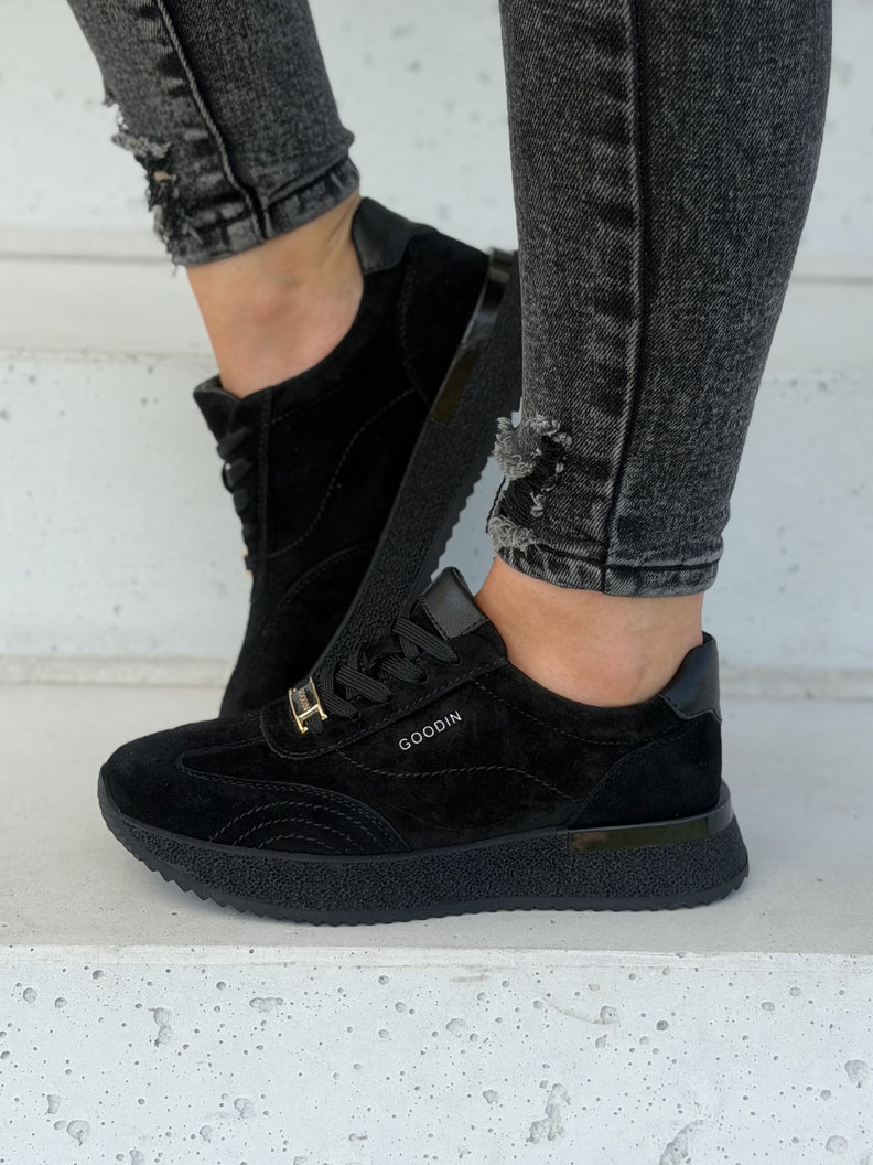 Sportowe buty damskie YASMIN REEBO black skóra naturalna - obrazek 8