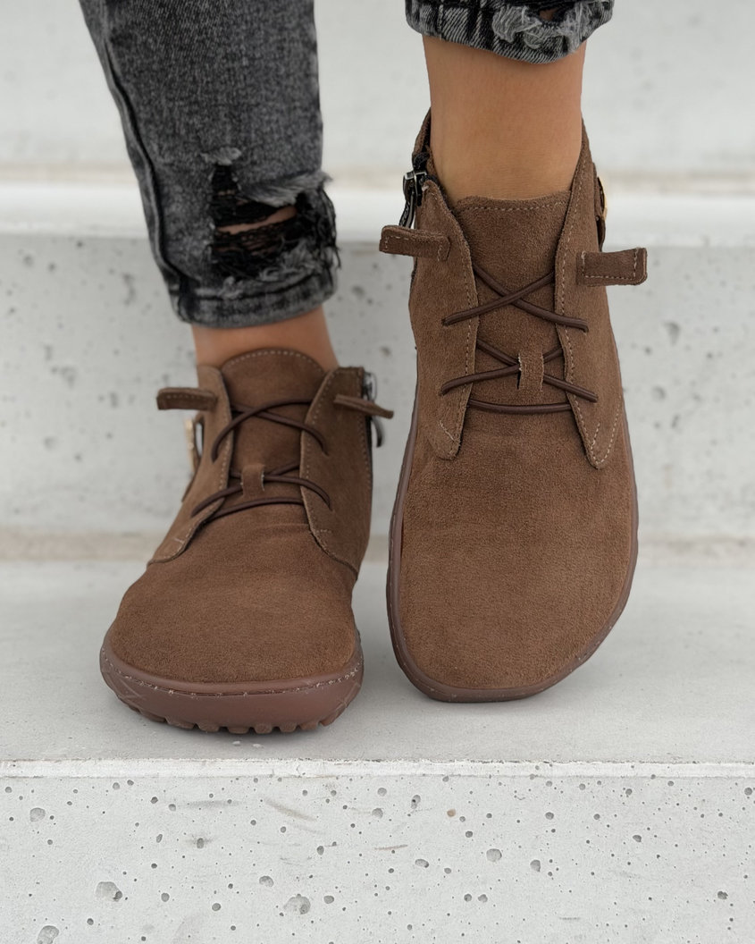 Ultralekkie botki damskie KAZADII BAREFOOT RUN CAMEL skóra naturalna polska produkcja - obrazek 7