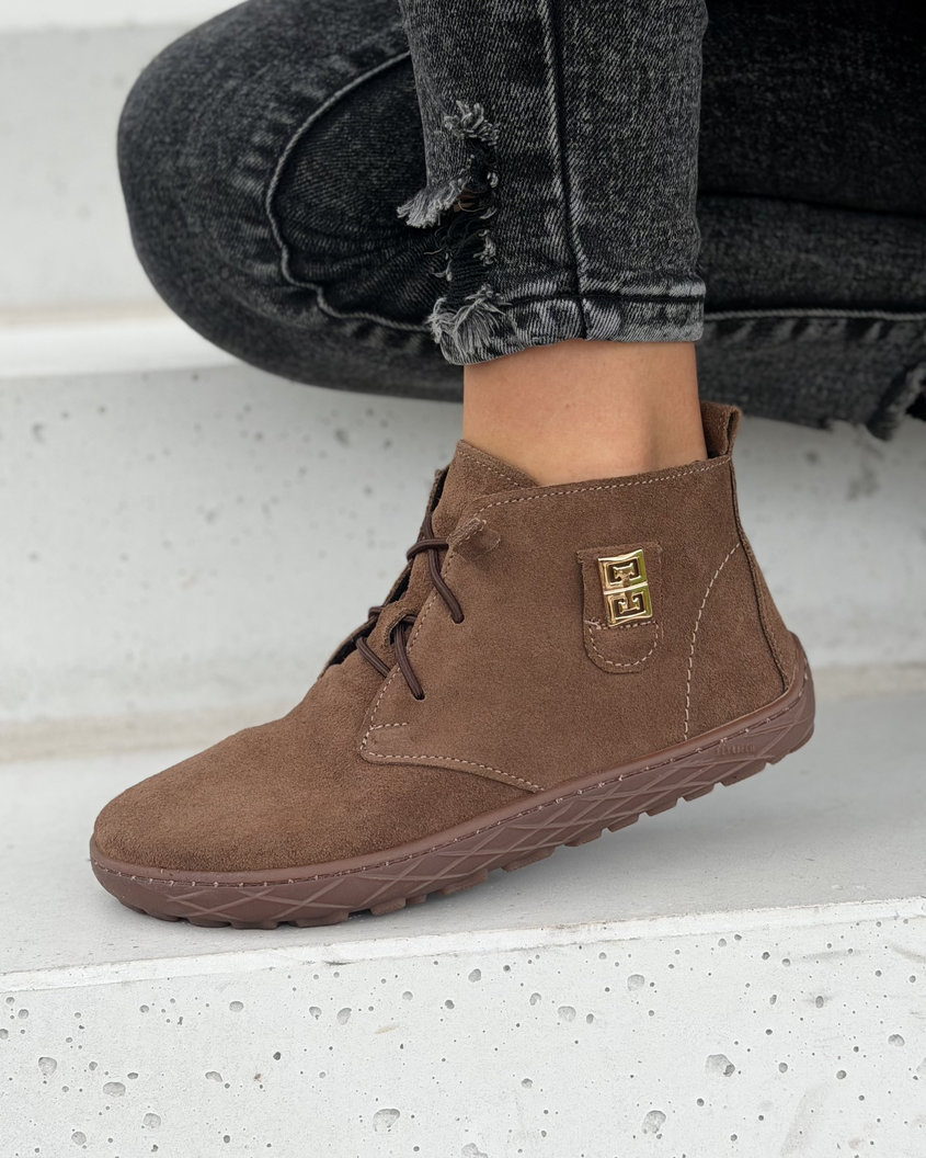Ultralekkie botki damskie KAZADII BAREFOOT RUN CAMEL skóra naturalna polska produkcja - obrazek 5