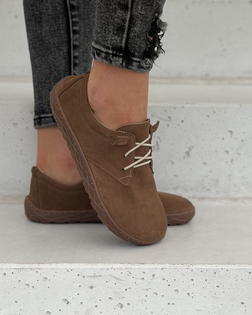 Wygodne trampki KAZADII BAREFOOT MILLO CAMEL SUEDE skóra naturalna polska produkcja - obrazek 4