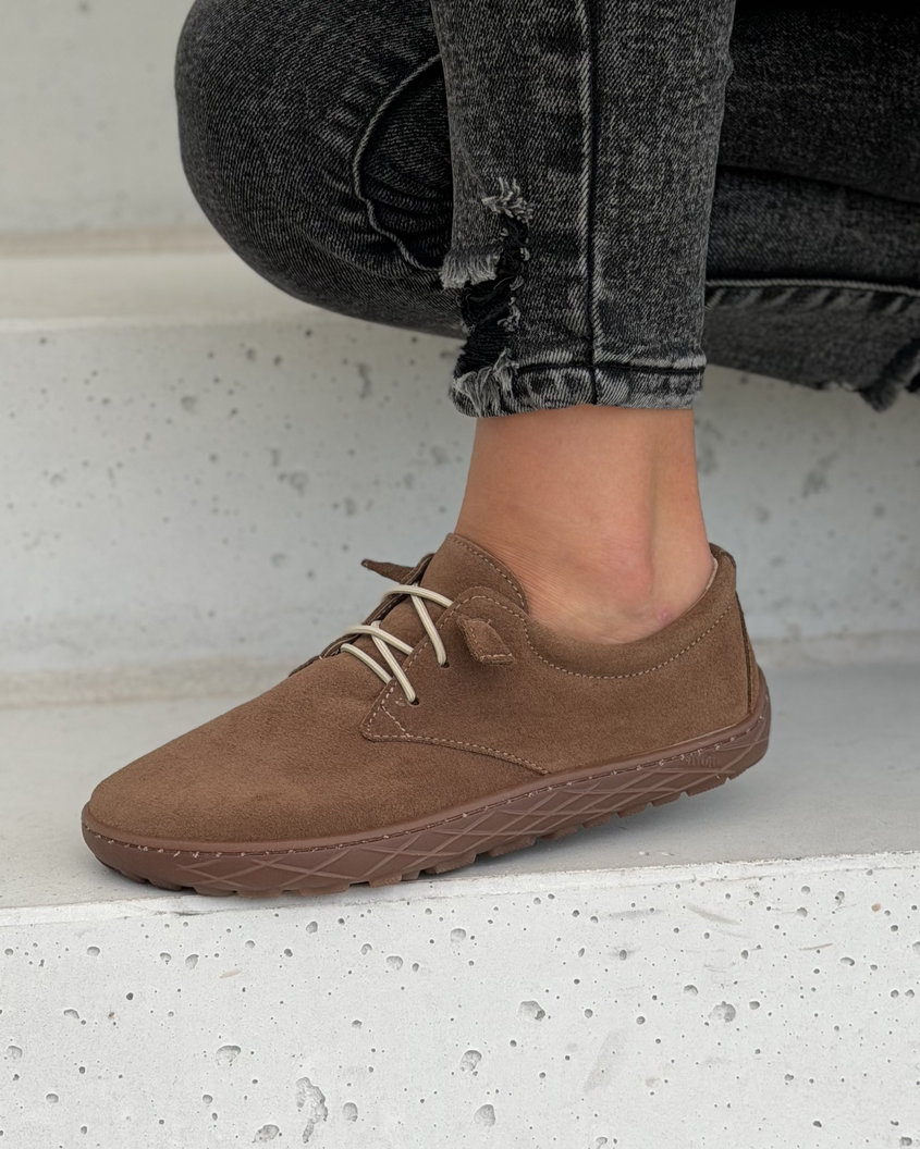 Wygodne trampki KAZADII BAREFOOT MILLO CAMEL SUEDE skóra naturalna polska produkcja - obrazek 5