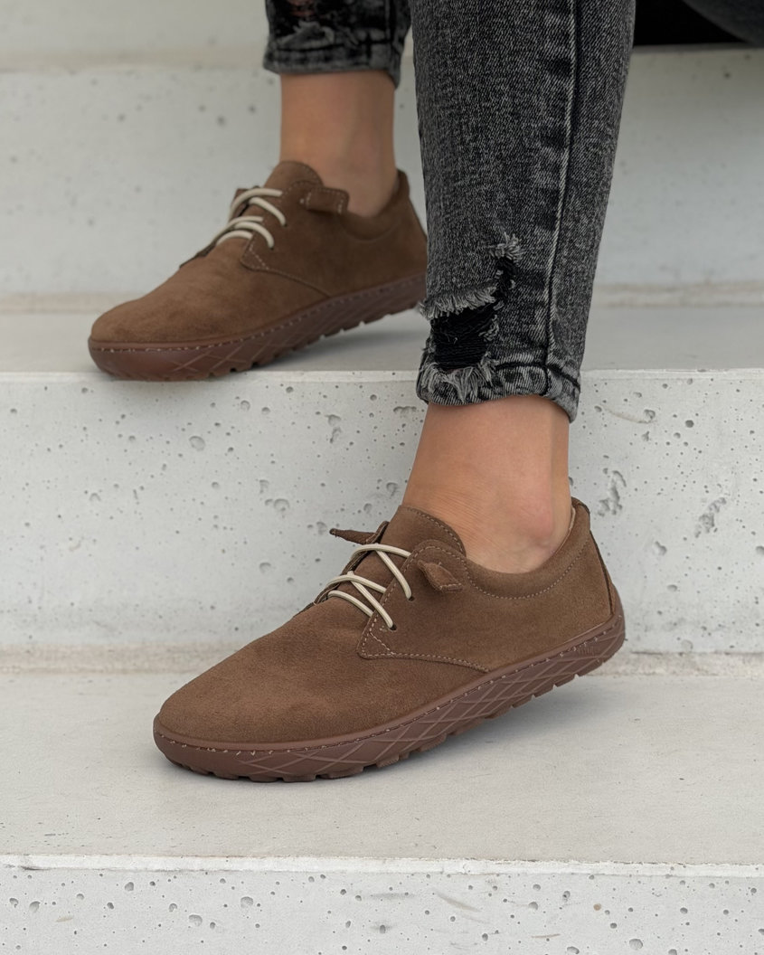 Wygodne trampki KAZADII BAREFOOT MILLO CAMEL SUEDE skóra naturalna polska produkcja - obrazek 6