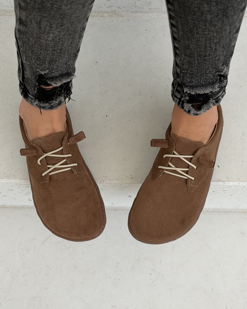 Wygodne trampki KAZADII BAREFOOT MILLO CAMEL SUEDE skóra naturalna polska produkcja - obrazek 7