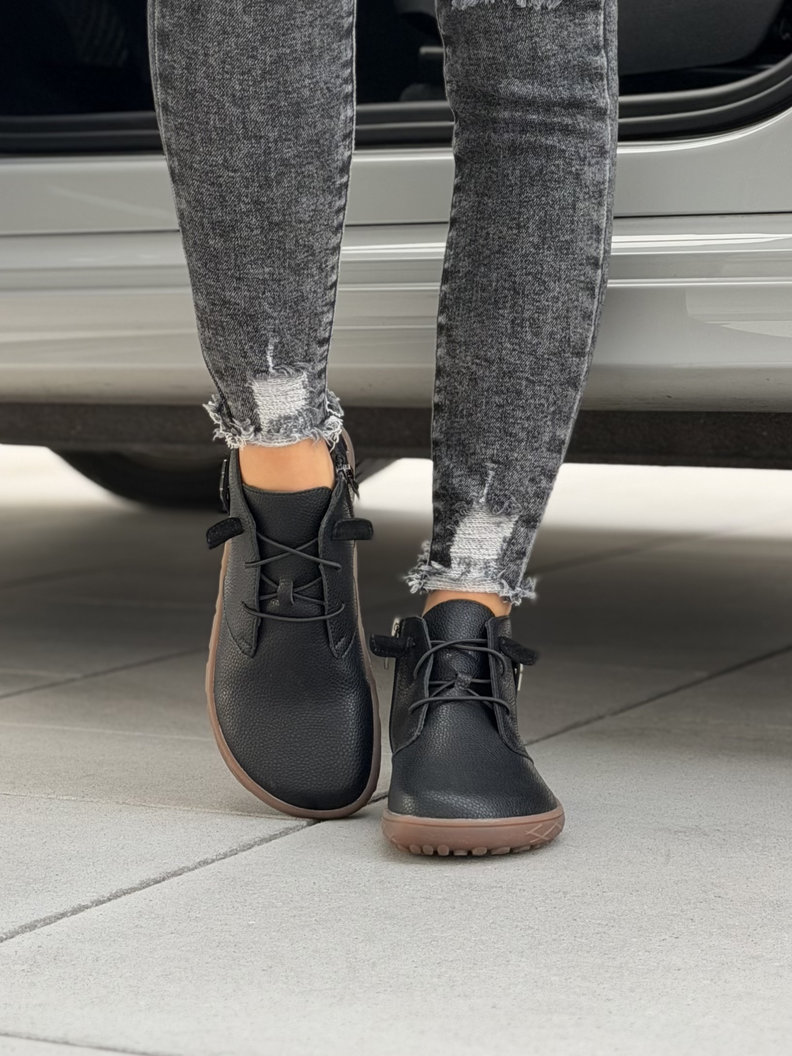 Skórzane botki barefoot INSIGNIA BLACK - obrazek 10