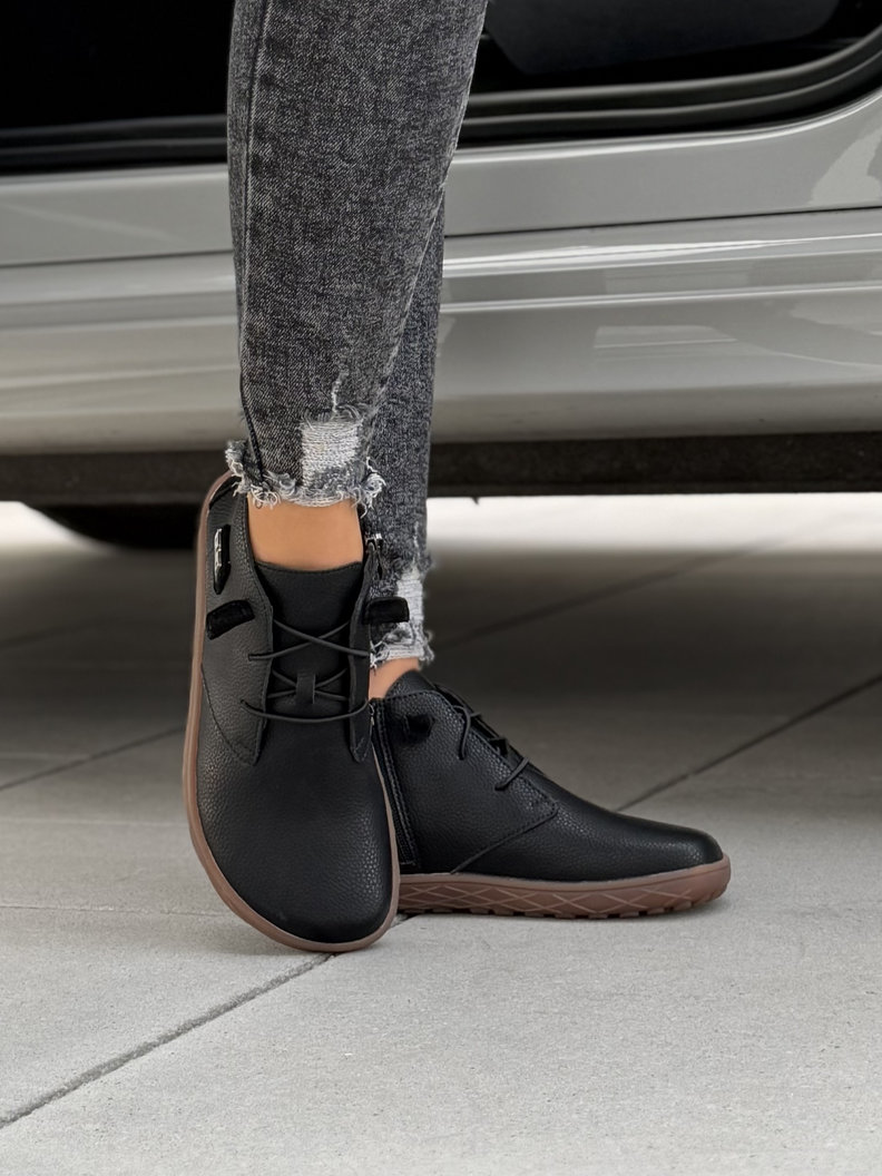 Skórzane botki barefoot INSIGNIA BLACK - obrazek 5