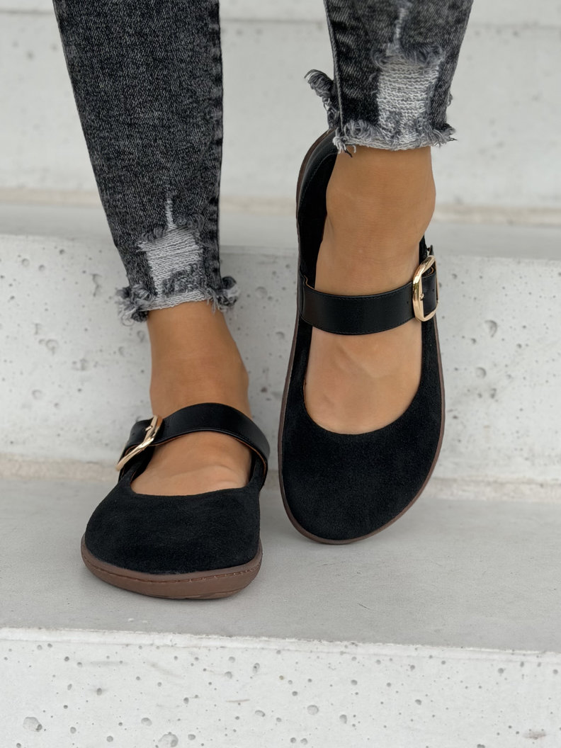Skórzane pólbuty barefoot KAZADII NERIS BLACK polska produkcja - obrazek 9