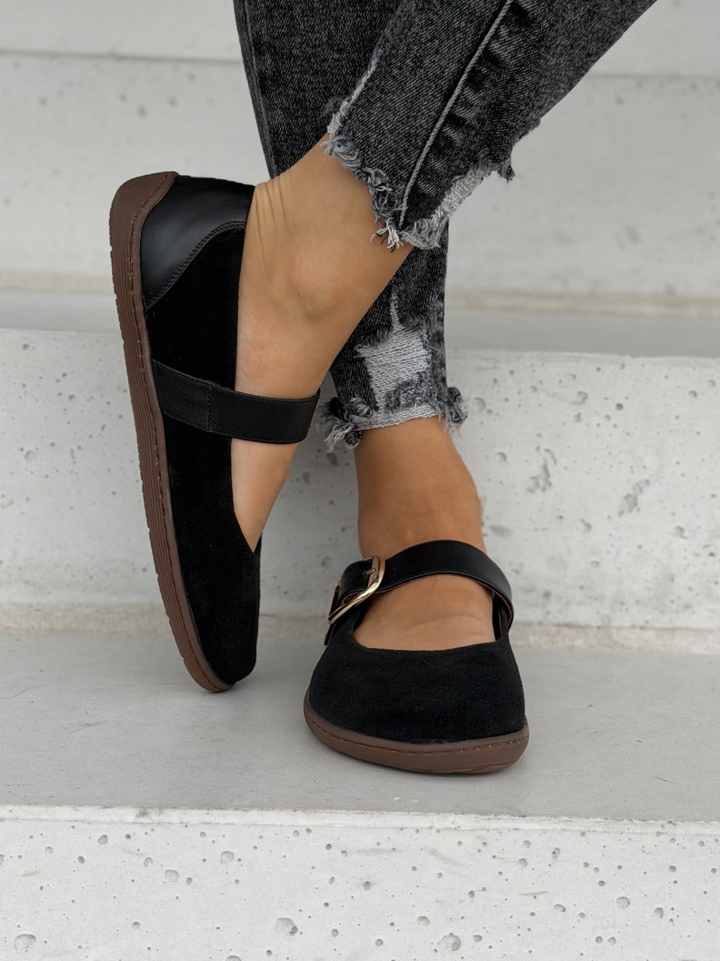 Skórzane pólbuty barefoot KAZADII NERIS BLACK polska produkcja - obrazek 3