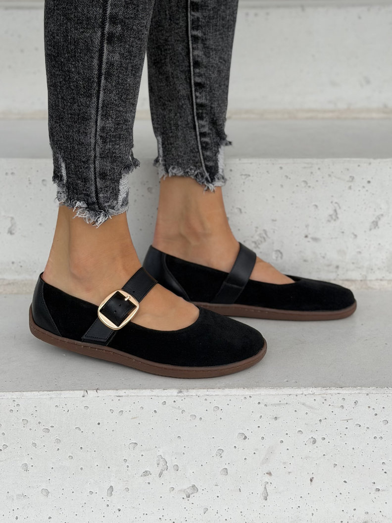 Skórzane pólbuty barefoot KAZADII NERIS BLACK polska produkcja - obrazek 4