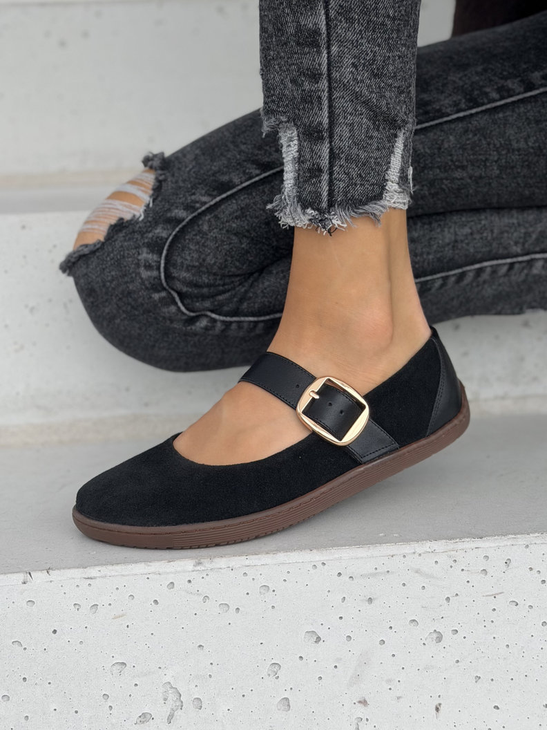 Skórzane pólbuty barefoot KAZADII NERIS BLACK polska produkcja - obrazek 6