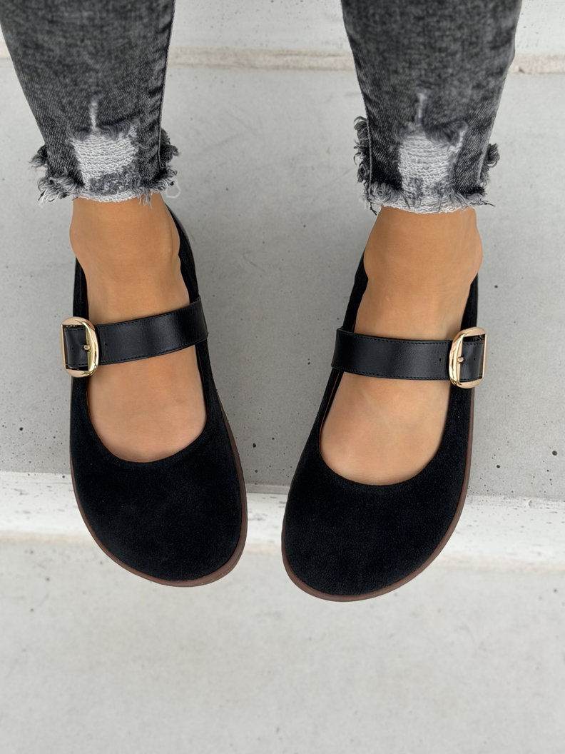 Skórzane pólbuty barefoot KAZADII NERIS BLACK polska produkcja - obrazek 8