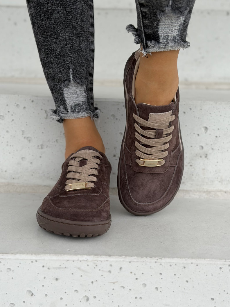 Skórzane trampki barefoot NOLIA COFFEE - obrazek 8