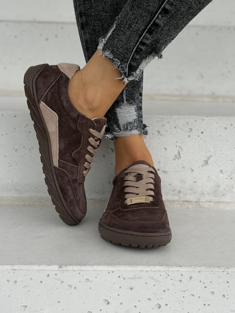 Skórzane trampki barefoot NOLIA COFFEE - obrazek 6