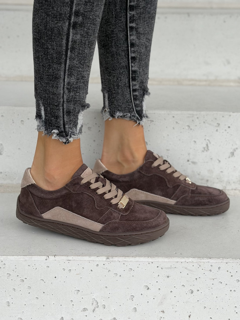 Skórzane trampki barefoot NOLIA COFFEE - obrazek 7
