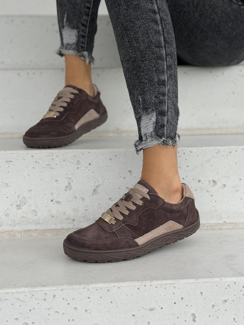 Skórzane trampki barefoot NOLIA COFFEE - obrazek 4